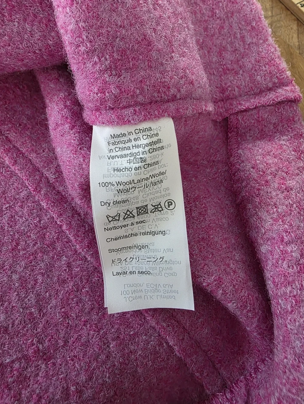 J. Crew Bright Pink Daphne Italian Boiled Wool Coat Size 0 - Picture 10 of 11